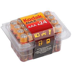 Батарейки Kodak LR03-24 plastic box MAX SUPER Alkaline [24 3A PVC] (24/480/33600)
