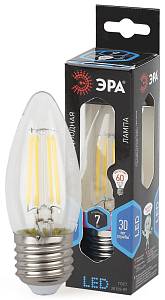 Лампочка светодиодная ЭРА F-LED F-LED B35-7W-840-E27 Е27 / Е27 7Вт филамент свеча нейтральный белый свет