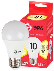 Лампочка светодиодная ЭРА RED LINE ECO LED A60-10W-827-E27 E27 / Е27 10Вт груша теплый белый свет