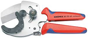 Труборез-ножницы для толстостенных пластиковых и композитных труб, Ø 26-40 мм, длина 210 мм, с трещоткой KNIPEX