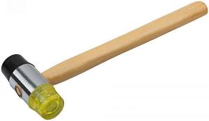 Молоток-киянка сборочный пластиковый, деревянная ручка 35 мм FIT