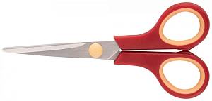 Ножницы бытовые нержавеющие, прорезиненные ручки, толщина лезвия 1,4 мм, 135 мм КУРС