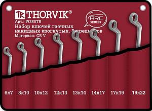 W2S8TB Набор ключей гаечных накидных изогнутых серии ARC в сумке, 6-22 мм, 8 предметов Thorvik