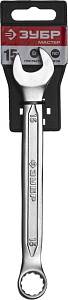 Комбинированный гаечный ключ 15 мм, ЗУБР 27087-15