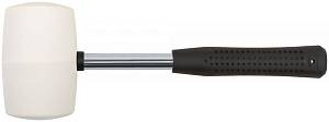 Киянка резиновая белая, металлическая ручка 65 мм ( 680 гр ) КУРС