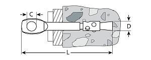 ЗУБР 6 х 60 мм, 2 шт, потолочный анкер с кольцом (4-302856-06-060)