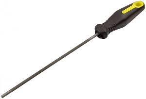 Напильник для заточки цепей бензопил круглый, с прорезиненной ручкой 200 х 4,8 мм FIT