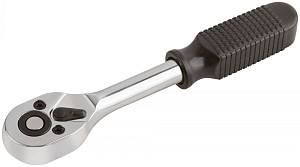 Вороток (трещотка), механизм легированная сталь 40Cr, пластиковая ручка, 1/4&quot;, 24 зубца КУРС