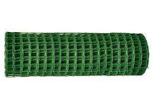 Решетка заборная в рулоне, 1 х 20 м, ячейка 83 х 83 мм, пластиковая, зеленая, 64521